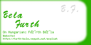 bela furth business card